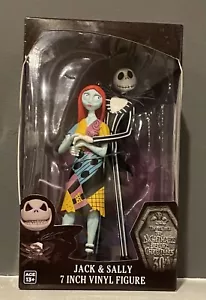 NIGHTMARE BEFORE CHRISTMAS Jack & Sally 7" Vinyl Figure 30th Anniversary NEW - Picture 1 of 5