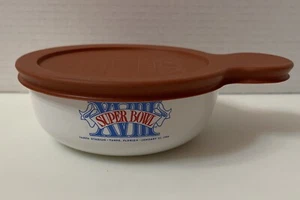 Corning Ware 1984 SUPER BOWL XVIII Visions Heat ‘n Eat w/Lid Tampa Stadium - Picture 1 of 7