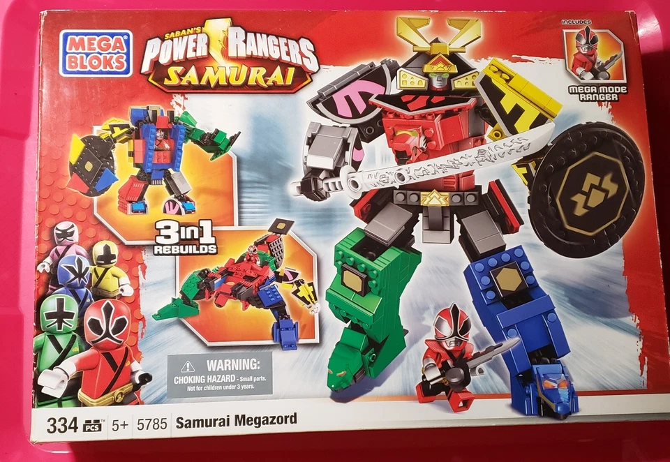 NEW Saban's POWER RANGER Samurai Megazord MEGA BLOKS with Mega Mode Ranger - Image 1 of 4