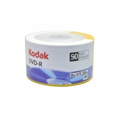 Kodak 16x 4.7GB 120-Minute DVD-R Media 50-Piece Pack - Spindle/Cake Box - Image 1 of 4