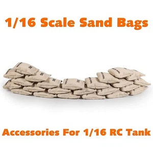 1/16 Scale Sand Bags Handmade 1:16 Sandbag Set RC Tank Soldier Model Trench Accs - Picture 1 of 12