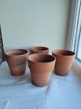 4 Vintage Clay Terracotta Plant Pots