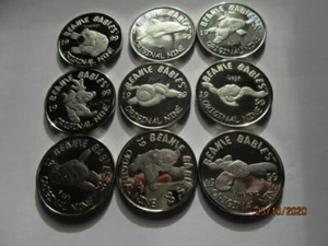 TY BEANIE BABIES 1999 ORIGINAL NINE - OFFICIAL CLUB - TWO TONE - GOLD COINS - Picture 1 of 39