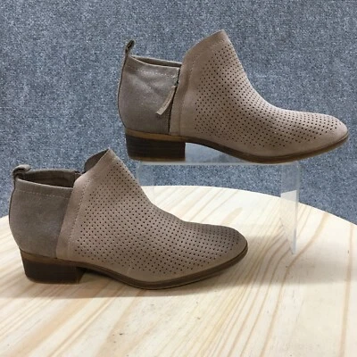 Toms Botas Mujer 7 Informales Cremallera Lateral Perf Botín al Tobillo 10011065 Marrón Gamuza Foto 1 de 4