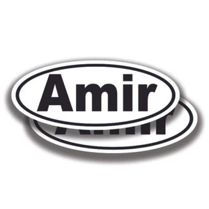 AMIR NAME DECALs 2 Stickers Bogo Car Truck Bumper Window - Picture 1 of 1