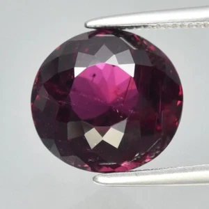 ๐ 3.97ct Round Natural Pinkish Purple Tourmaline - Unheated, Mozambique Gem - Picture 1 of 4