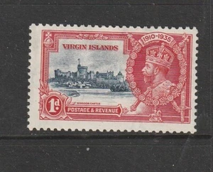 British Virgin Islands, 1935 Silver Jubilee, 1d KITE & VERTICAL LOG, MM, SG 103k - Bild 1 von 2