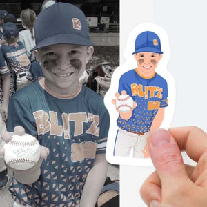 Custom Little League Baseball Stickers - Picture 1 of 15