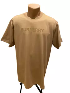 BURBERRY Logo Print Oversized, Camel, T-Shirt, Size: M - Picture 1 of 15