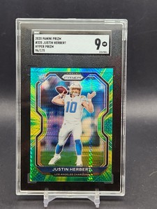 2020 Prizm Justin Herbert Rookie Hyper Prizm /175 SGC 9 #325 RC