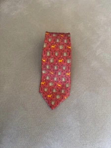 Corbata Hermes seda estampado ciervo 7069 TA Hecha en Francia - Imagen 1 de 8