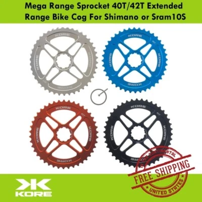 Kore Mega Range Sprocket 40T/42T Extended Range Bike Cog For Shimano or Sram10S - Image 1 of 3