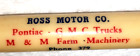 Minneapolis-Moline*Ross Motor Co*Pontiac-Gmc Trucks*Brownfield, Tex."Mech Pencil