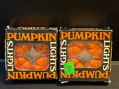 2 vintage  Caixa de velas de chá de abóbora.  ~ 4 velas por caixa ~ NOS ~ - Imagem 1 de 4