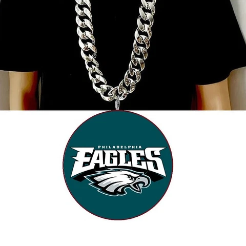 New Philadelphia Eagles Large Fan 8" Pendant Necklace Big Chain Gift D32 Cover
