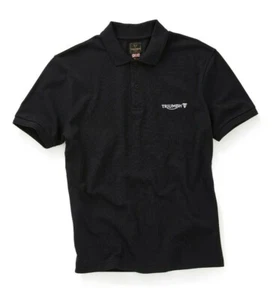 MPOS20001 TRIUMPH CUMBRIA POLO BLACK / WHITE - Picture 1 of 1