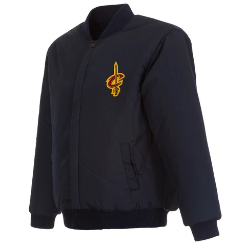 NBA Cleveland Cavaliers Wool Reversible Jacket With 2 Front Patches Logo JHD Cover