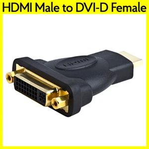 HDMI Male to DVI Female Adapter M-F Connector Converter for PC Monitor HDTV LCD - Picture 1 of 3