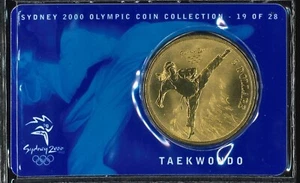 Moneda de 5 dólares de bronce de artes marciales de taekwondo de Sydney edición de los Juegos Olímpicos de Australia 2000 - Imagen 1 de 2