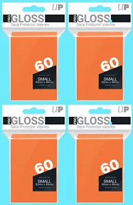 240 Ultra Pro GLOSS ORANGE DECK PROTECTOR Game Card Sleeves tcg Japanese Small - Picture 1 of 3