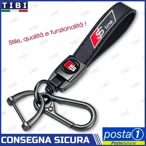 PORTACHIAVI AUDI A1 A2 A3 A4 A5 A6 A7 A8 Q1 Q2 S LINE SLINE S-LINE ROSSO NERO - Foto 1 di 6