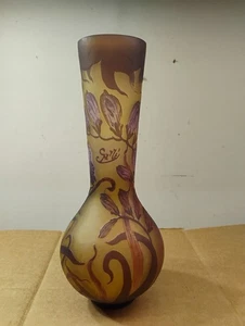 Florero vintage de vidrio artístico Repro Galle - Imagen 1 de 14