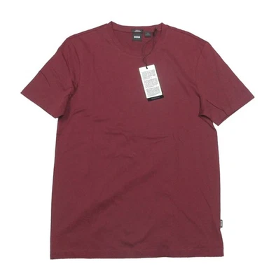 Boss Hugo Boss Men's Red Burgundy Tessler 150 Crew Slim Fit Mercerised T-Shirt - Image 1 of 4