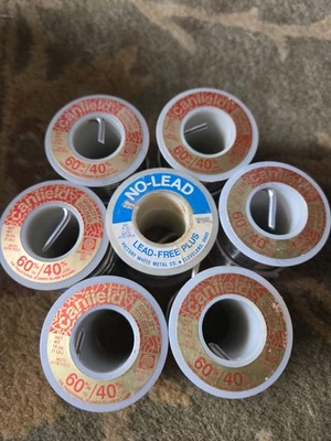 (LOTE de 7) Soldadura Canfield 60/40 para vitrales (1 lb)  Foto 1 de 4