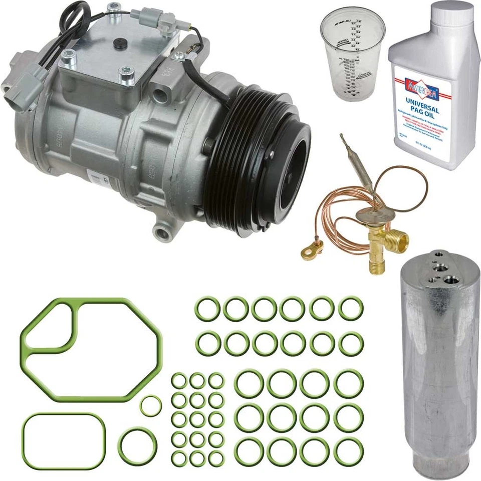 Omega AC Compressor w/ A/C Repair Kit For Lexus LS400 1995-2000 - Image 1 of 1