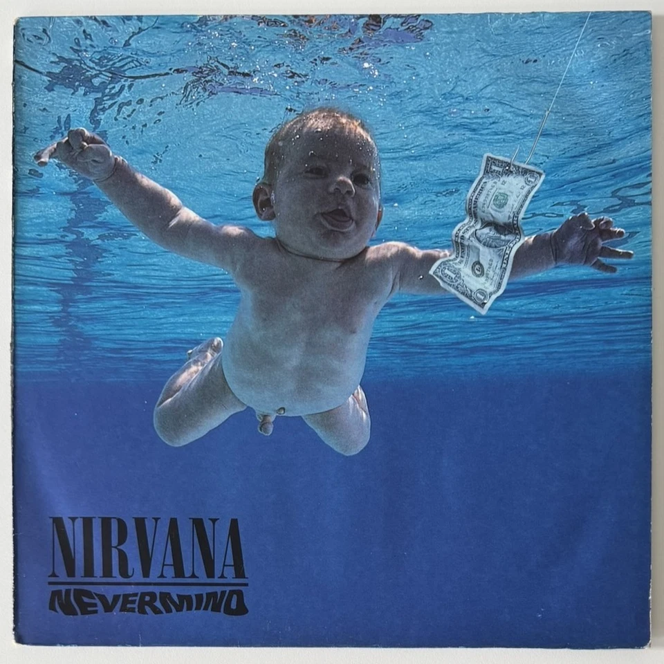 NIRVANA NEVERMIND ORIGINAL 1991 FIRST PRESSING UPSIDE DOWN MONKEY EMBOSSED CLEF - Image 1 of 4