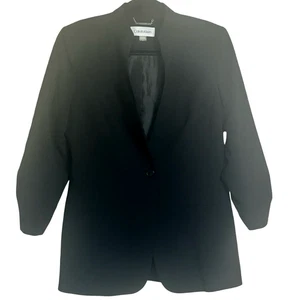 Giacca tuta blazer Calvin Klein donna manica increspata un bottone taglia 6 carriera - Foto 1 di 6