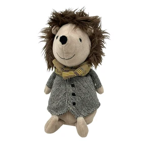 JELLYCAT Riverside Rambler Hedgehog 9" Plush Brown Tweed Jacket Scarf EUC - Picture 1 of 6