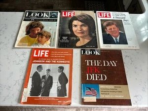 Vintage LIFE & Look Magazine - Kennedy Jacqueline Memorial + More All Original - Imagen 1 de 11