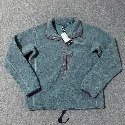 MUESTRA NUEVO CON ETIQUETAS Adidas Terrex Mujer Xploric Pila Profunda Polar Pullover Verde azulado Foto 1 de 4
