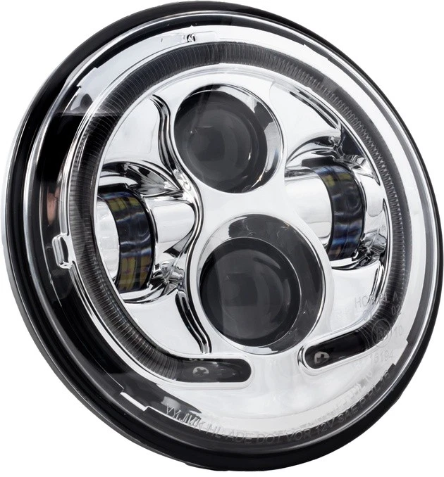 Letric Lighting Premium LED Halo Headlight 7" Chrome #LLC-ILHP-7C Indian Foto 1 de 1