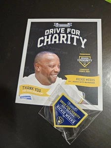 Rickie Weeks Associate Manager Milwaukee Brewers Drive For Charity Pin 2024 - Picture 1 of 2