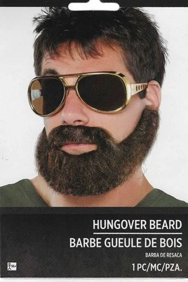 Resaca Barba y Bigote Marrón Vestido Elegante Juegos con disfraces Adulto Disfraz Accesorio Foto 1 de 2