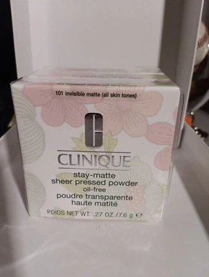 Clinique Stay Matte Sheer Pressed Powder Foundation 101 Invisible Matte 7.6g NIB - Image 1 of 3