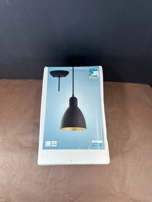 Eglo Priddy 6,1 pulgadas W x 82,17 in. H 1-Luz Negro Exterior e Interior Dorado 4PK Foto 1 de 4