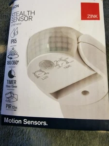 Zinc ZN-31787-WHT Dion Stealth Twin PIR Sensor, IP44, white - Picture 1 of 1