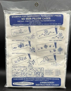 Standard Stamping Co Stamp Embroidery Perm Press No Iron Pillow Cases Kittens - Picture 1 of 8