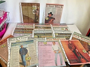Vintage Country Music Magazine Clippings Star Stats Scrapbook Willie Hank Vince - Picture 1 of 4
