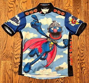 Pearl Izumi Cycling Jersey Super Grover XS Sesame Street Muppets - Picture 1 of 3