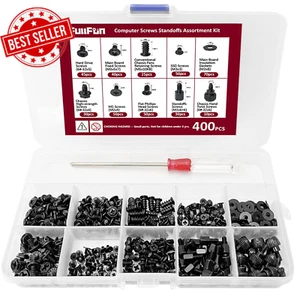 400PCS Computer Screws Motherboard Standoffs Assortment Kit for Universal Mother - Picture 1 of 12