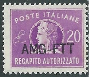 1949-52 TRIESTE A RECAPITO AUTORIZZATO 20 LIRE MH * - RE10-9 - Bild 1 von 1