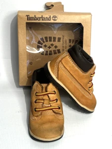 Timberland Boots: 32867 Infant Crib Ankle Booties Wheat Nubuck Size 3 - Picture 1 of 6