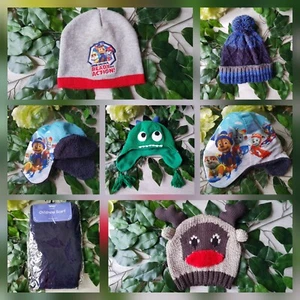 Boys Winter Trapper Flap Ski Beanie Hat Scarf Cap Size 3-4 4-5 5-6 Years - Picture 1 of 17