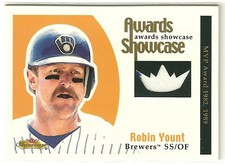 2001 Fleer Showcase Awards Showcase Memorabilia  Robin Yount Jersey 078/100