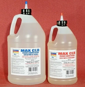 EPOXY RESIN CLEAR FOOD SAFE COATING CASTING SEALING 4 WOOD METAL CONCRETE 1.5Gal - Picture 1 of 12