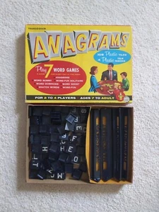 Vintage 1954 Anagrams Game Transogram Play 7 Word Games. Complete set. no.1150 - Picture 1 of 2
